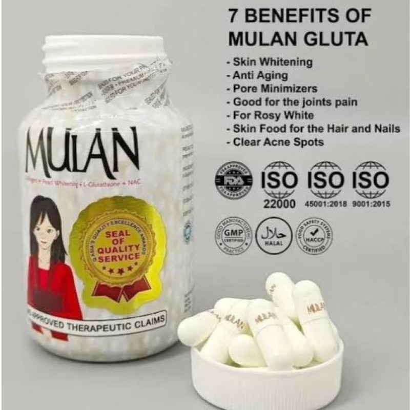 Mulan Gluta (Collagen + Pearl Whitening + L-Glutathione + NAC)