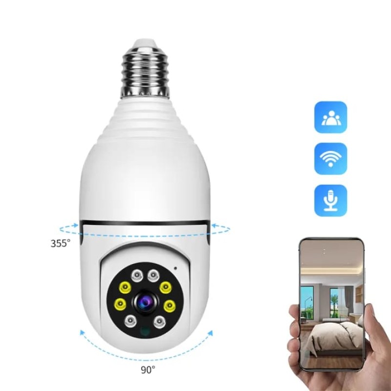 Wireless Wifi Bulb CCTV Camera